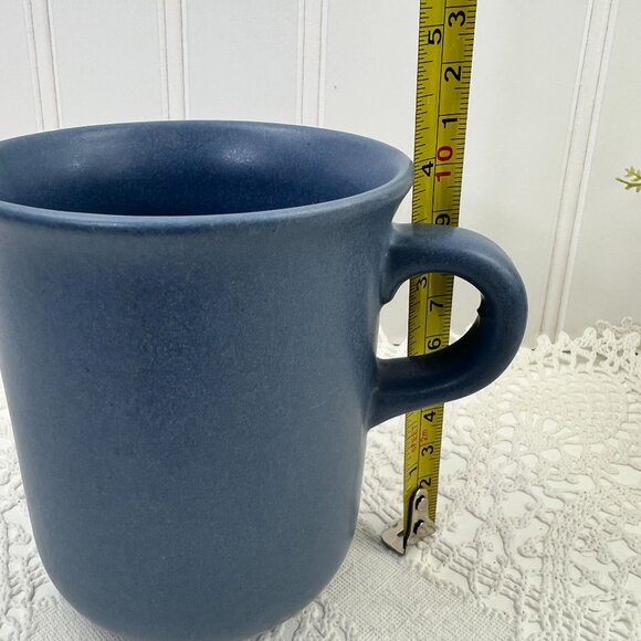 Dansk International 10 Oz Coffee Mugs Set Of 4 Stoneware Blue Made In Portugal - Picture 11 of 11